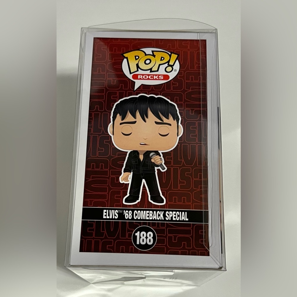 Funko Pop Rocks: Diamond Elvis '68 Comeback Special EE Exclusive BNIB #188 - Picture 8 of 11